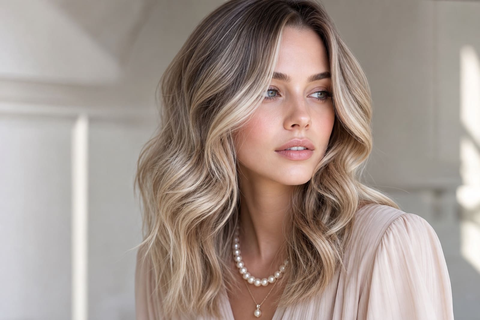 Cool Summer hair color ideas with soft ash blonde, mushroom brunette, and muted rose tones