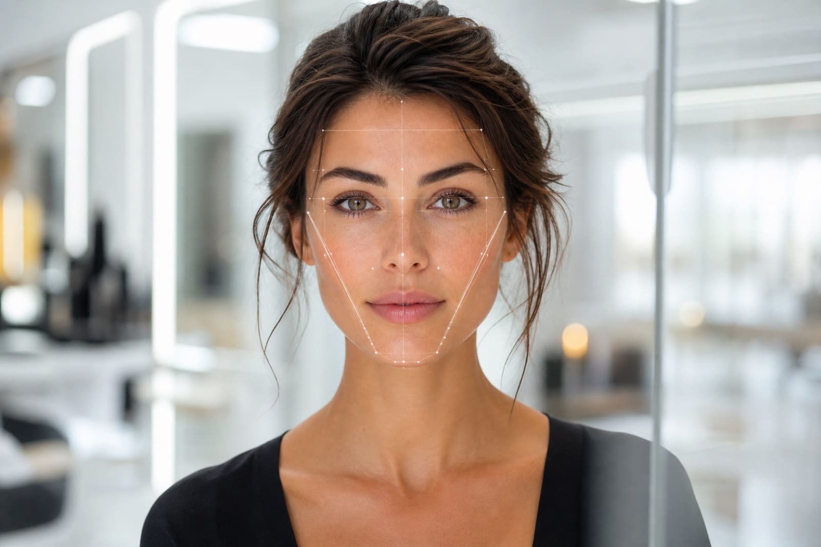 Face shape hairstyle consultation with oval, diamond, round, square, heart, and oblong references